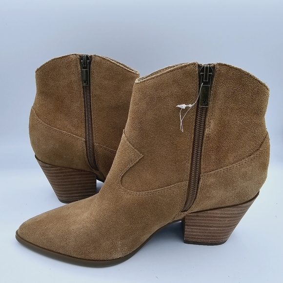 Lucky Brand Ellamy Heeled Pointy Toe Suede Ankle Boots NWOT size 6.5 - Picture 4 of 12